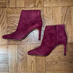 Banana Republic Burgundy Suede Stiletto Booties